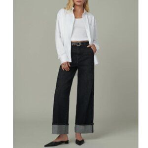 NEW JOE'S The Trixie Denim women Trousers With Wide Cuffs in medium wash 825 7t3